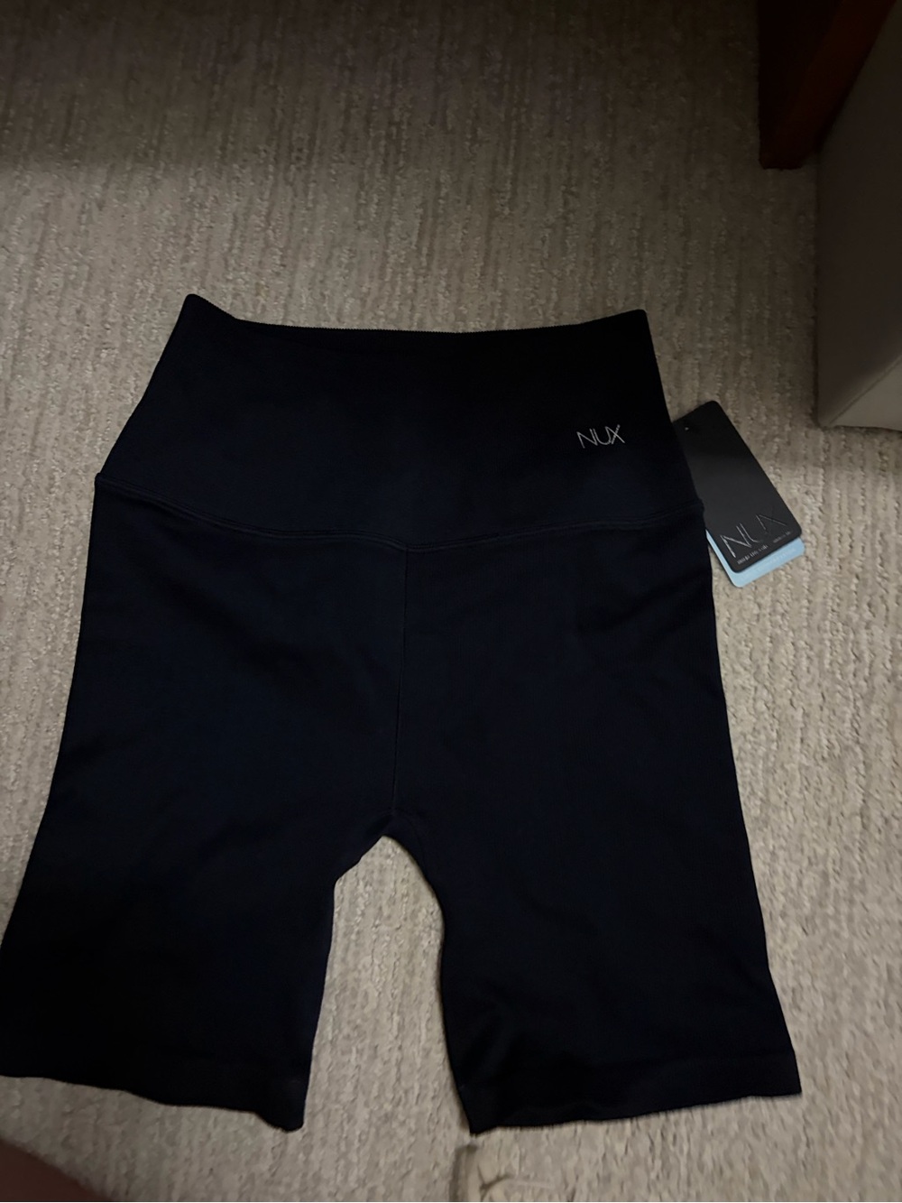 NUX Black High-Rise Shorts